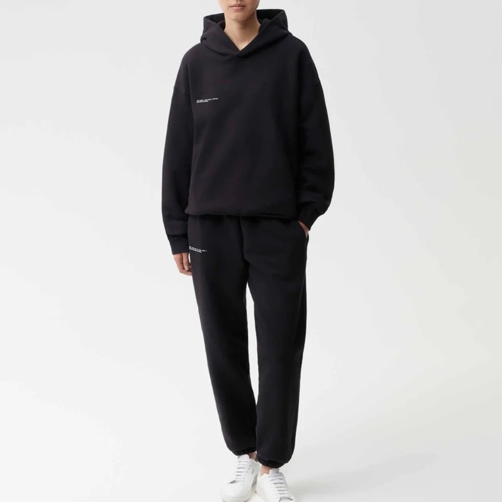 Pangaia Black Hoodie and Jogger Set XS